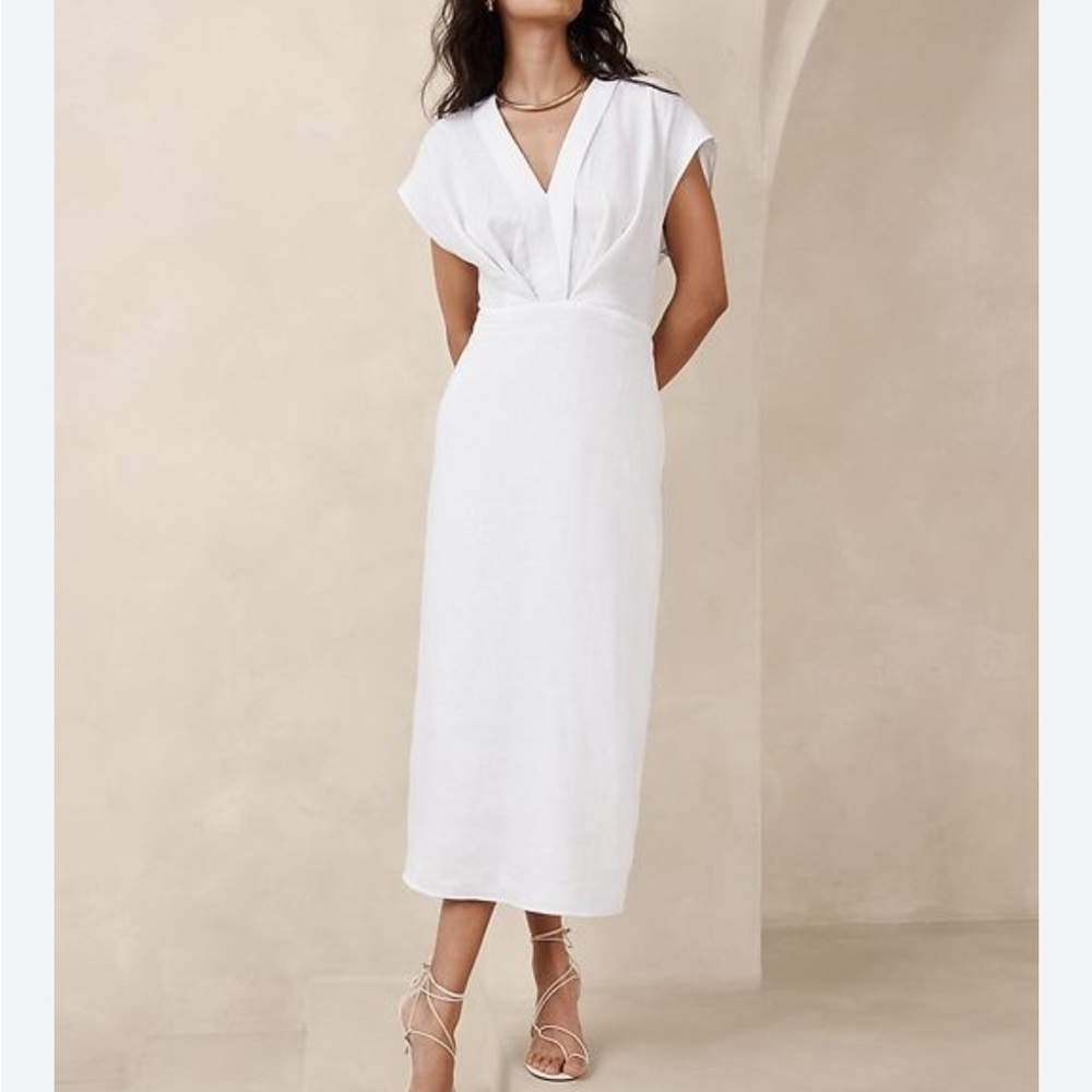 Banana Republic One Shoulder White Dress